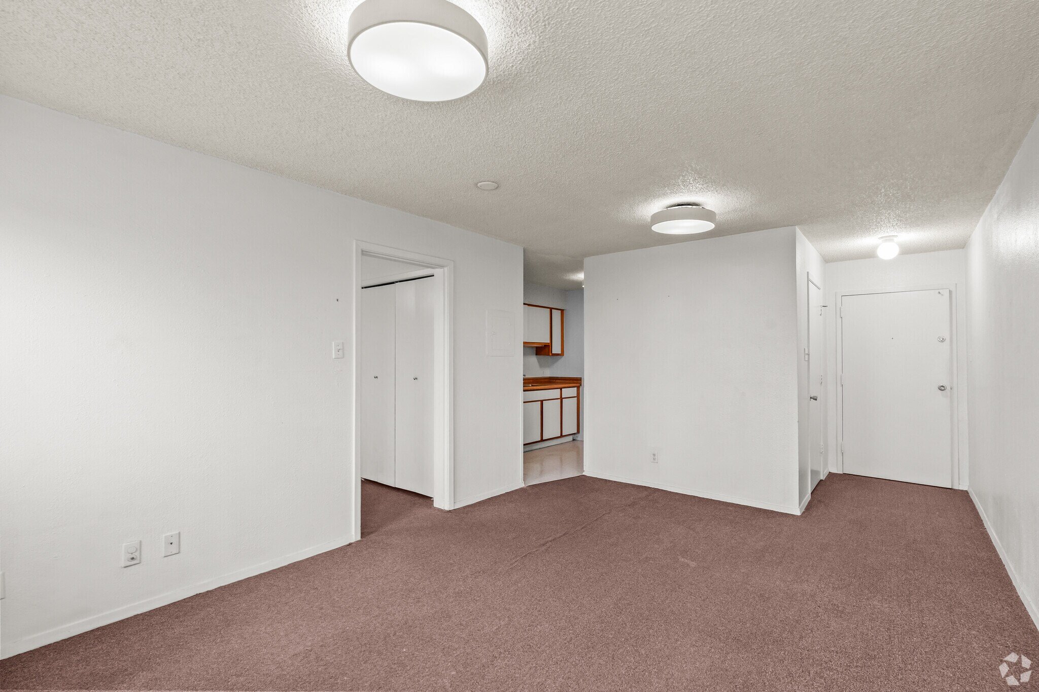 Open living and dining area